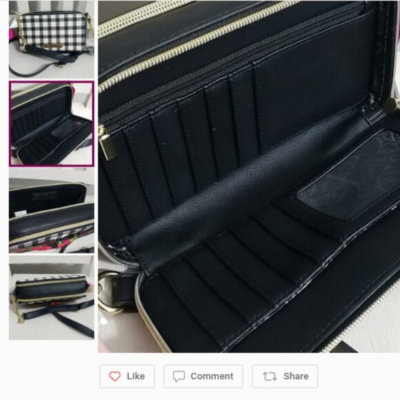 NWT Betsey Johnson GINGHAM ROSE CROSSBODY - Picture 7 of 9